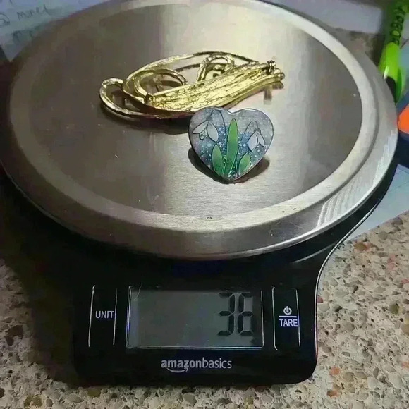 Vintage art green with Gold-toned brooches bundle - Picture 12 of 13